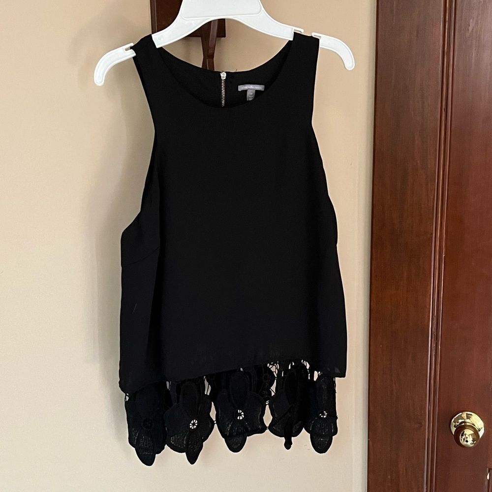 Black Tank with Lace Bottom